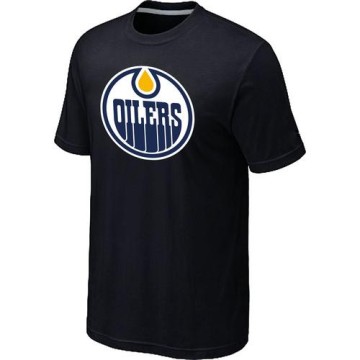 Men's Edmonton Oilers Big & Tall Logo T-Shirt - - Black