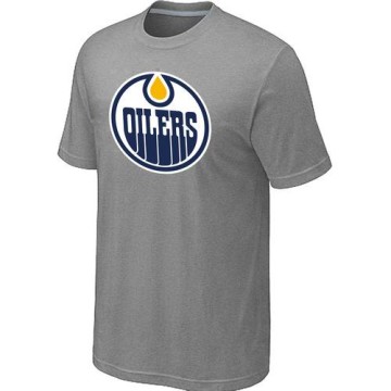 Men's Edmonton Oilers Big & Tall Logo T-Shirt - - Grey