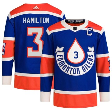 Authentic Adidas Men's Al Hamilton Edmonton Oilers 2023 Heritage Classic Primegreen Jersey - Royal