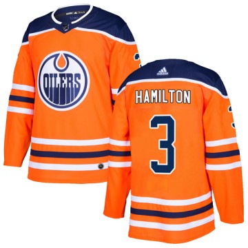Authentic Adidas Men's Al Hamilton Edmonton Oilers r Home Jersey - Orange