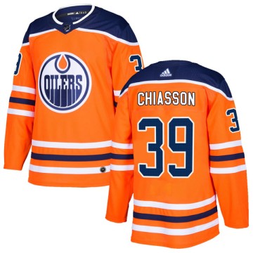 Authentic Adidas Men's Alex Chiasson Edmonton Oilers r Home Jersey - Orange