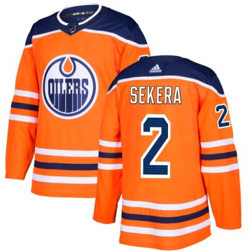 Authentic Adidas Men's Andrej Sekera Edmonton Oilers Jersey - Royal