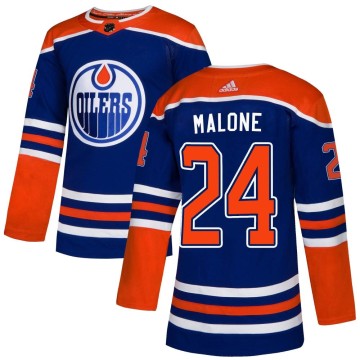 Authentic Adidas Men's Brad Malone Edmonton Oilers Alternate Jersey - Royal