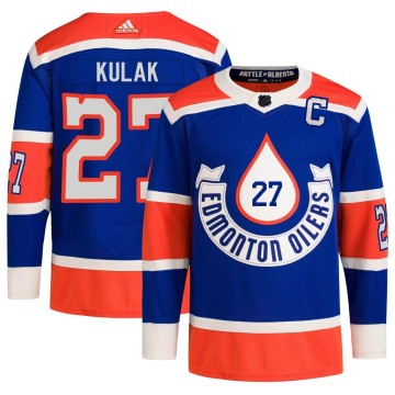 Authentic Adidas Men's Brett Kulak Edmonton Oilers 2023 Heritage Classic Primegreen Jersey - Royal