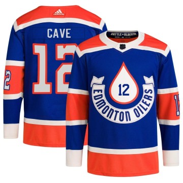Authentic Adidas Men's Colby Cave Edmonton Oilers 2023 Heritage Classic Primegreen Jersey - Royal