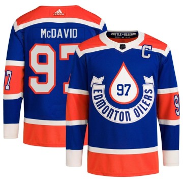 Authentic Adidas Men's Connor McDavid Edmonton Oilers 2023 Heritage Classic Primegreen Jersey - Royal
