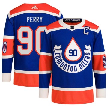 Authentic Adidas Men's Corey Perry Edmonton Oilers 2023 Heritage Classic Primegreen Jersey - Royal