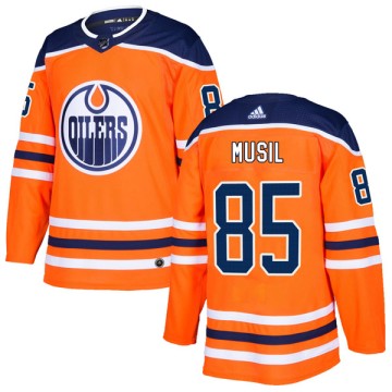 Authentic Adidas Men's David Musil Edmonton Oilers r Home Jersey - Orange