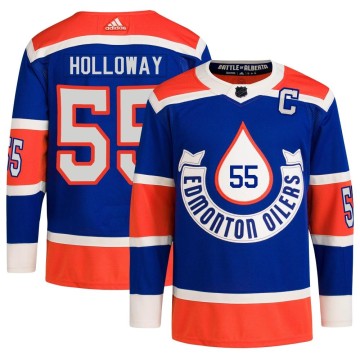 Authentic Adidas Men's Dylan Holloway Edmonton Oilers 2023 Heritage Classic Primegreen Jersey - Royal