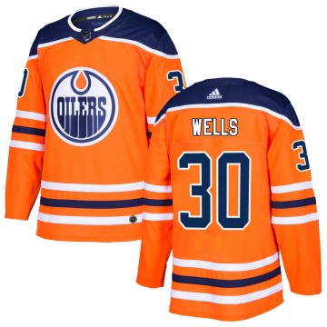 Authentic Adidas Men's Dylan Wells Edmonton Oilers r Home Jersey - Orange
