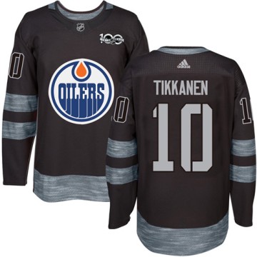 Authentic Adidas Men's Esa Tikkanen Edmonton Oilers 1917-2017 100th Anniversary Jersey - Black