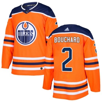 Authentic Adidas Men's Evan Bouchard Edmonton Oilers r Home Jersey - Orange