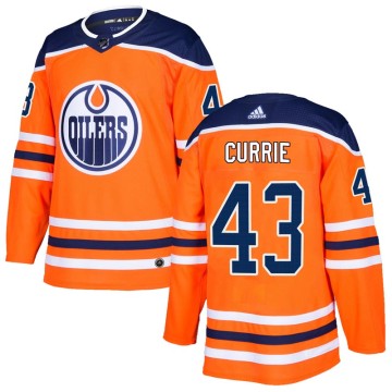 Authentic Adidas Men's Josh Currie Edmonton Oilers r Home Jersey - Orange