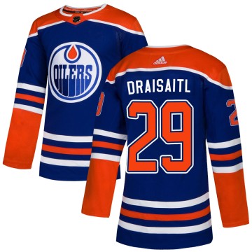 Authentic Adidas Men's Leon Draisaitl Edmonton Oilers Alternate Jersey - Royal