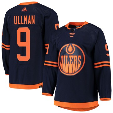 Authentic Adidas Men's Norm Ullman Edmonton Oilers Alternate Primegreen Pro Jersey - Navy