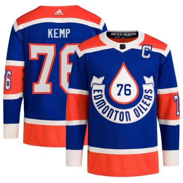 Authentic Adidas Men's Philip Kemp Edmonton Oilers 2023 Heritage Classic Primegreen Jersey - Royal