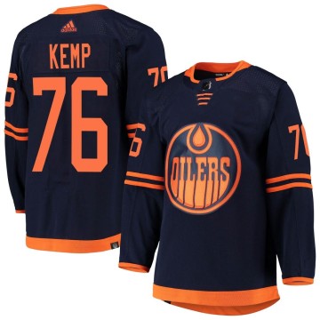 Authentic Adidas Men's Philip Kemp Edmonton Oilers Alternate Primegreen Pro Jersey - Navy