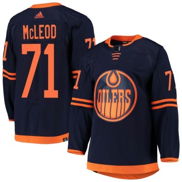 Authentic Adidas Men's Ryan McLeod Edmonton Oilers Alternate Primegreen Pro Jersey - Navy