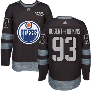 Authentic Adidas Men's Ryan Nugent-Hopkins Edmonton Oilers 1917-2017 100th Anniversary Jersey - Black