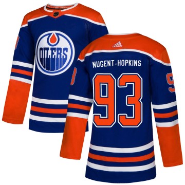 Authentic Adidas Men's Ryan Nugent-Hopkins Edmonton Oilers Alternate Jersey - Royal