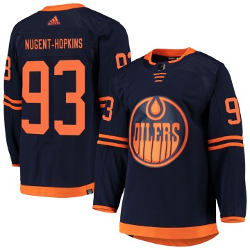 Authentic Adidas Men's Ryan Nugent-Hopkins Edmonton Oilers Alternate Primegreen Pro Jersey - Navy