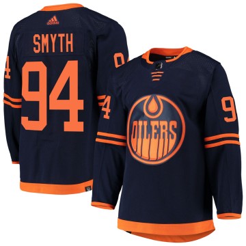 Authentic Adidas Men's Ryan Smyth Edmonton Oilers Alternate Primegreen Pro Jersey - Navy