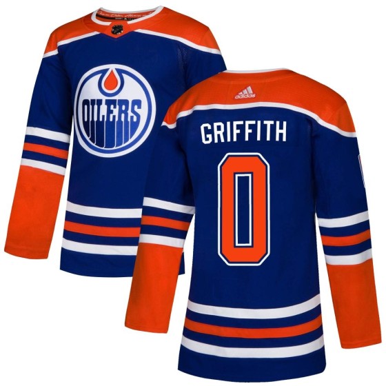 Authentic Adidas Men's Seth Griffith Edmonton Oilers Alternate Jersey - Royal