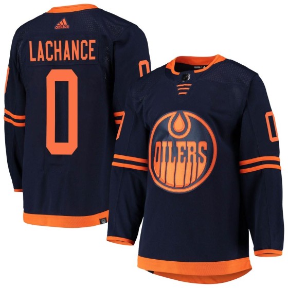 Authentic Adidas Men's Shane Lachance Edmonton Oilers Alternate Primegreen Pro Jersey - Navy
