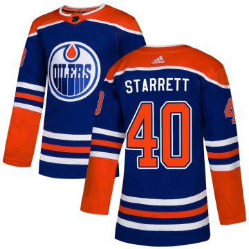 Authentic Adidas Men's Shane Starrett Edmonton Oilers Alternate Jersey - Royal