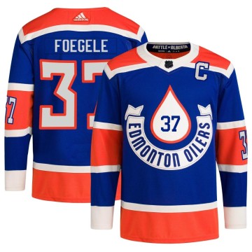 Authentic Adidas Men's Warren Foegele Edmonton Oilers 2023 Heritage Classic Primegreen Jersey - Royal