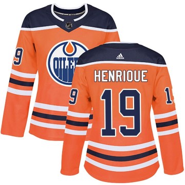 Authentic Adidas Women's Adam Henrique Edmonton Oilers r Home Jersey - Orange