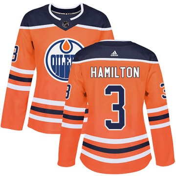 Authentic Adidas Women's Al Hamilton Edmonton Oilers r Home Jersey - Orange