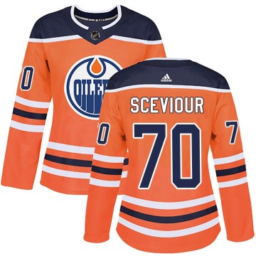 Authentic Adidas Women's Colton Sceviour Edmonton Oilers r Home Jersey - Orange