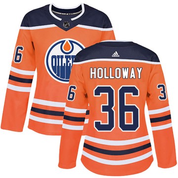 Authentic Adidas Women's Dylan Holloway Edmonton Oilers r Home Jersey - Orange