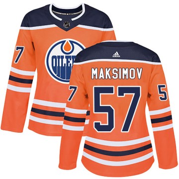 Authentic Adidas Women's Kirill Maksimov Edmonton Oilers r Home Jersey - Orange