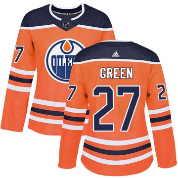 Authentic Adidas Women's Mike Green Edmonton Oilers ized r Home Jersey - Orange