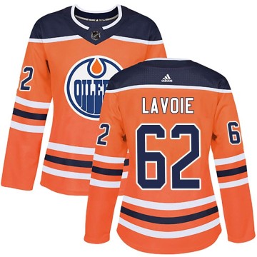 Authentic Adidas Women's Raphael Lavoie Edmonton Oilers r Home Jersey - Orange