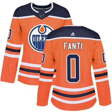 Authentic Adidas Women's Ryan Fanti Edmonton Oilers r Home Jersey - Orange