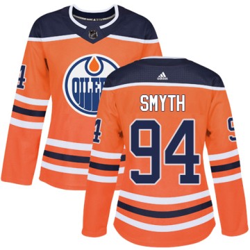 Authentic Adidas Women's Ryan Smyth Edmonton Oilers Home Jersey - Orange