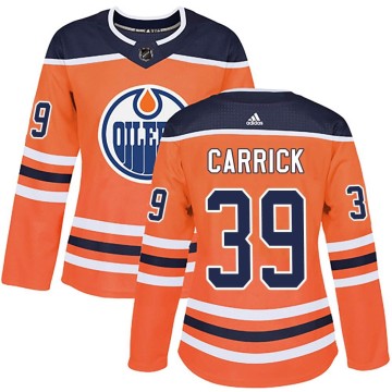 Authentic Adidas Women's Sam Carrick Edmonton Oilers r Home Jersey - Orange