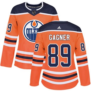 Authentic Adidas Women's Sam Gagner Edmonton Oilers r Home Jersey - Orange