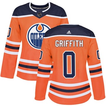 Authentic Adidas Women's Seth Griffith Edmonton Oilers r Home Jersey - Orange