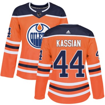 Authentic Adidas Women's Zack Kassian Edmonton Oilers Home Jersey - Orange
