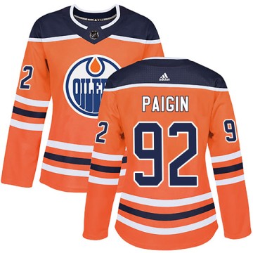 Authentic Adidas Women's Ziyat Paigin Edmonton Oilers r Home Jersey - Orange
