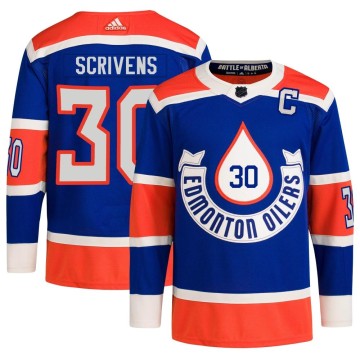 Authentic Adidas Youth Ben Scrivens Edmonton Oilers 2023 Heritage Classic Primegreen Jersey - Royal
