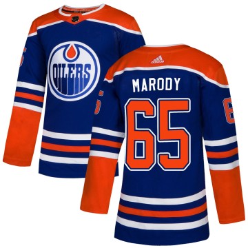Authentic Adidas Youth Cooper Marody Edmonton Oilers Alternate Jersey - Royal