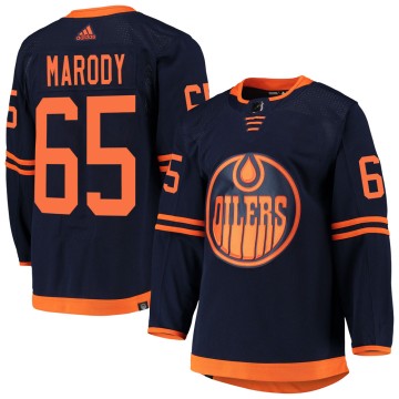 Authentic Adidas Youth Cooper Marody Edmonton Oilers Alternate Primegreen Pro Jersey - Navy