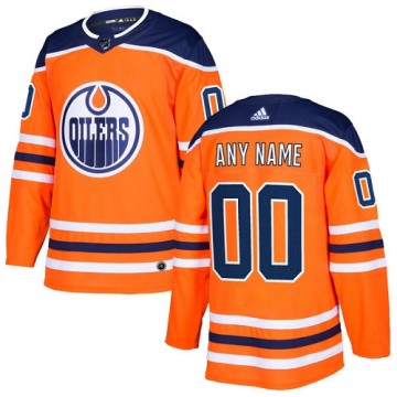 Authentic Adidas Youth Custom Edmonton Oilers Home Jersey - Orange