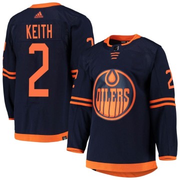 Authentic Adidas Youth Duncan Keith Edmonton Oilers Alternate Primegreen Pro Jersey - Navy