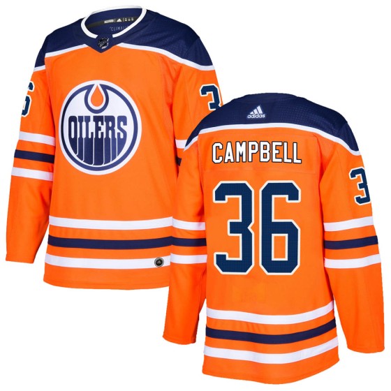 Authentic Adidas Youth Jack Campbell Edmonton Oilers r Home Jersey - Orange